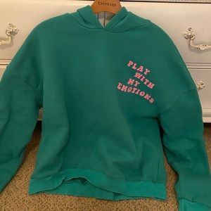 Green “Play With My Emotions” hoodie